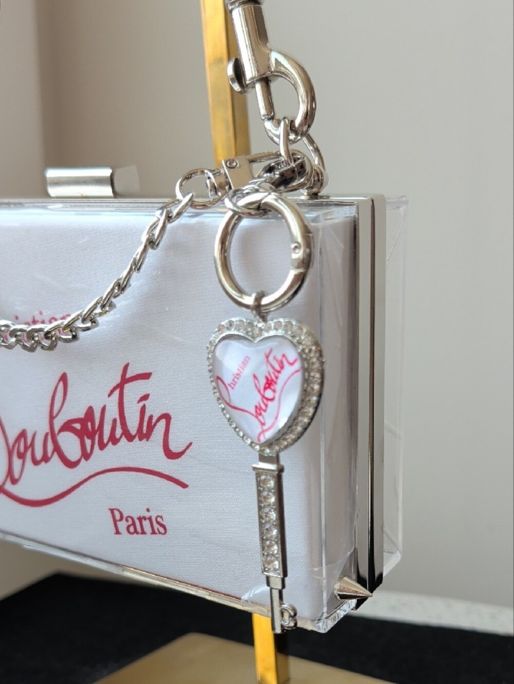 Upcycled Spiked Out Christian Louboutin Box Clutch - Picture 5 of 11